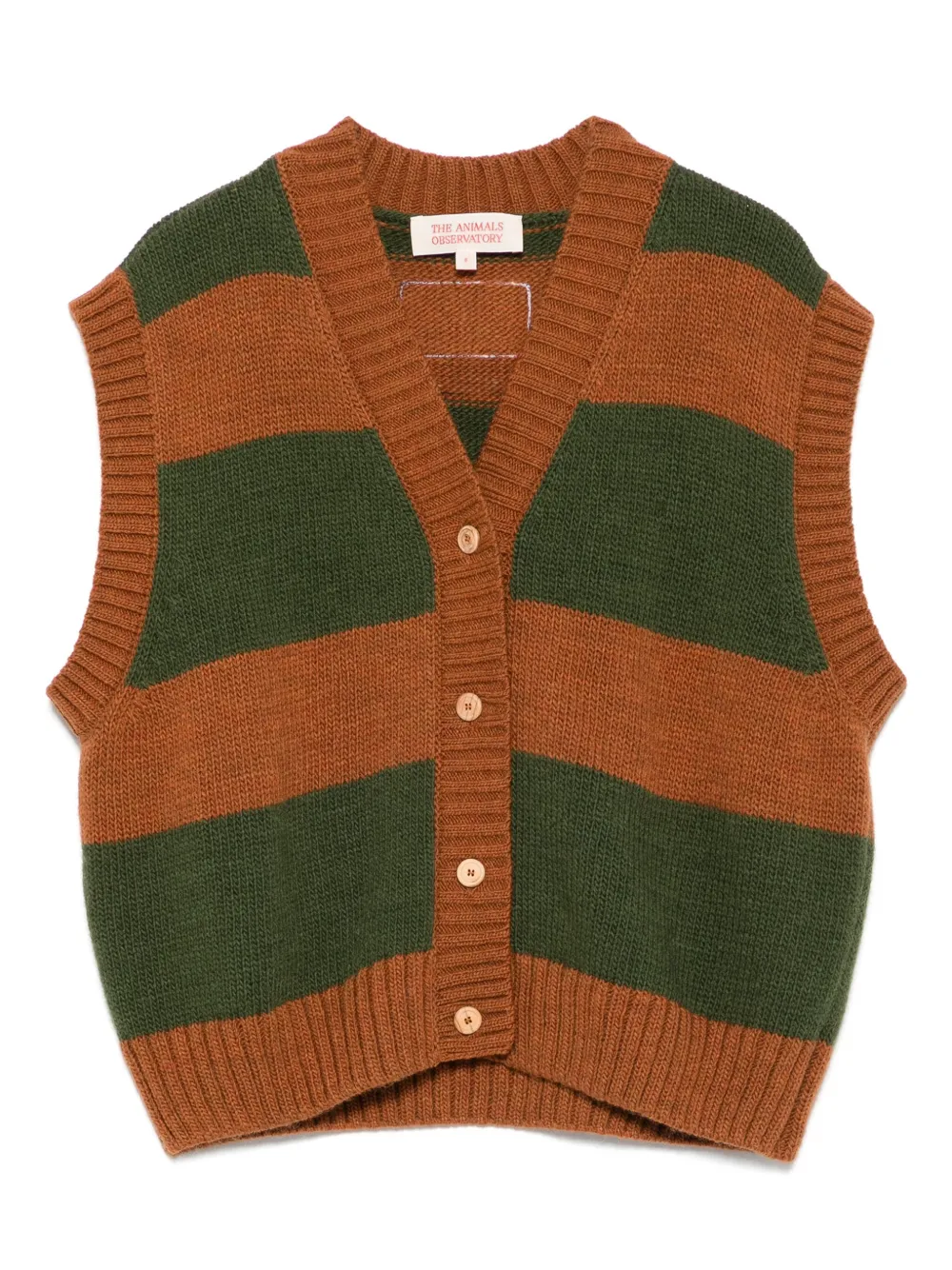 The Animals Observatory striped cardigan | Brown | Image 1