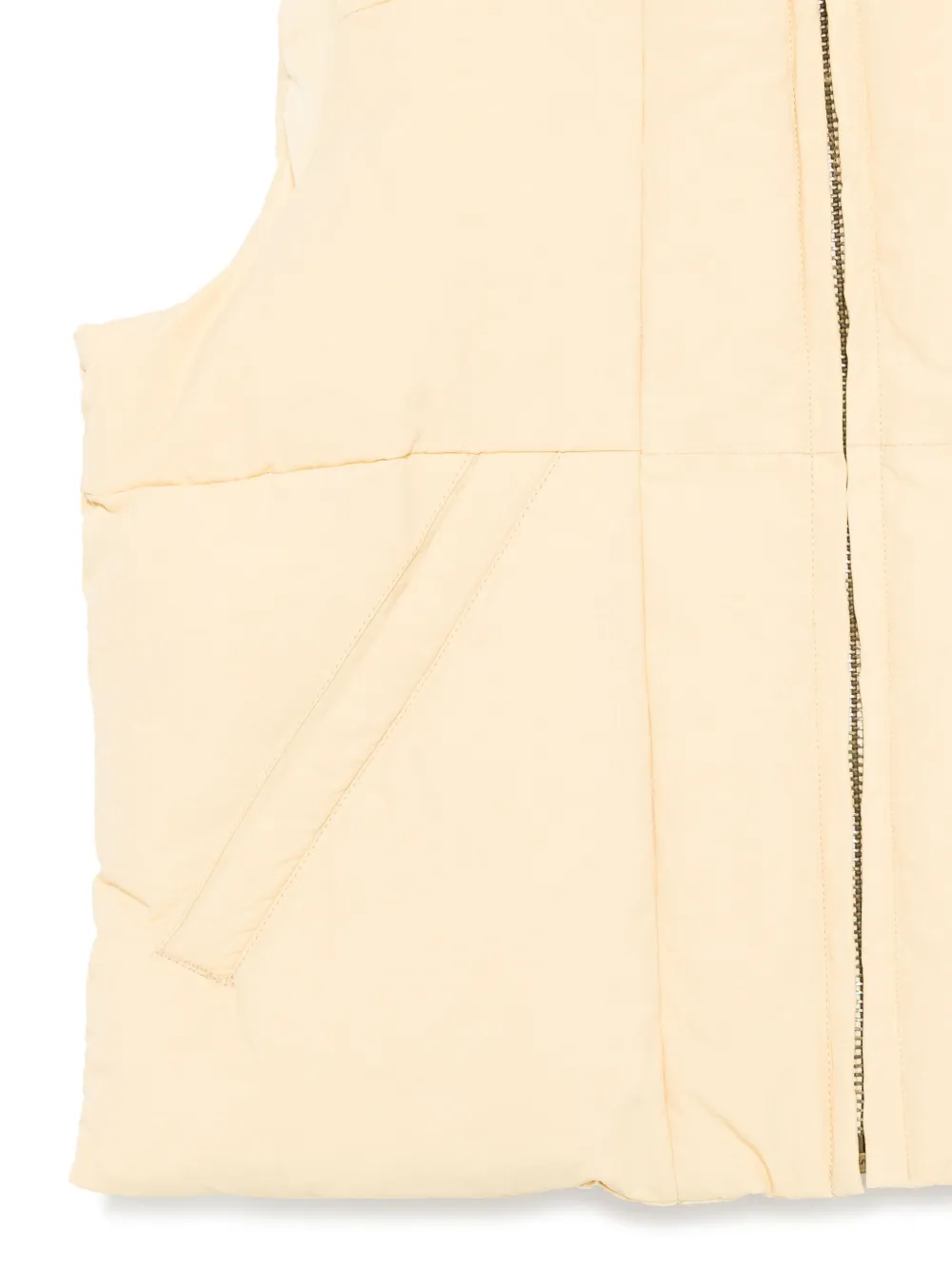 The Animals Observatory Gewatteerde bodywarmer met rits Beige