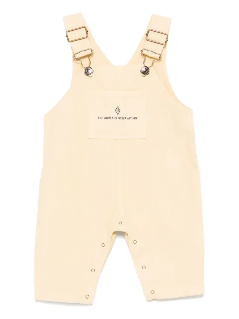 The Animals Observatory logo-embroidered dungarees