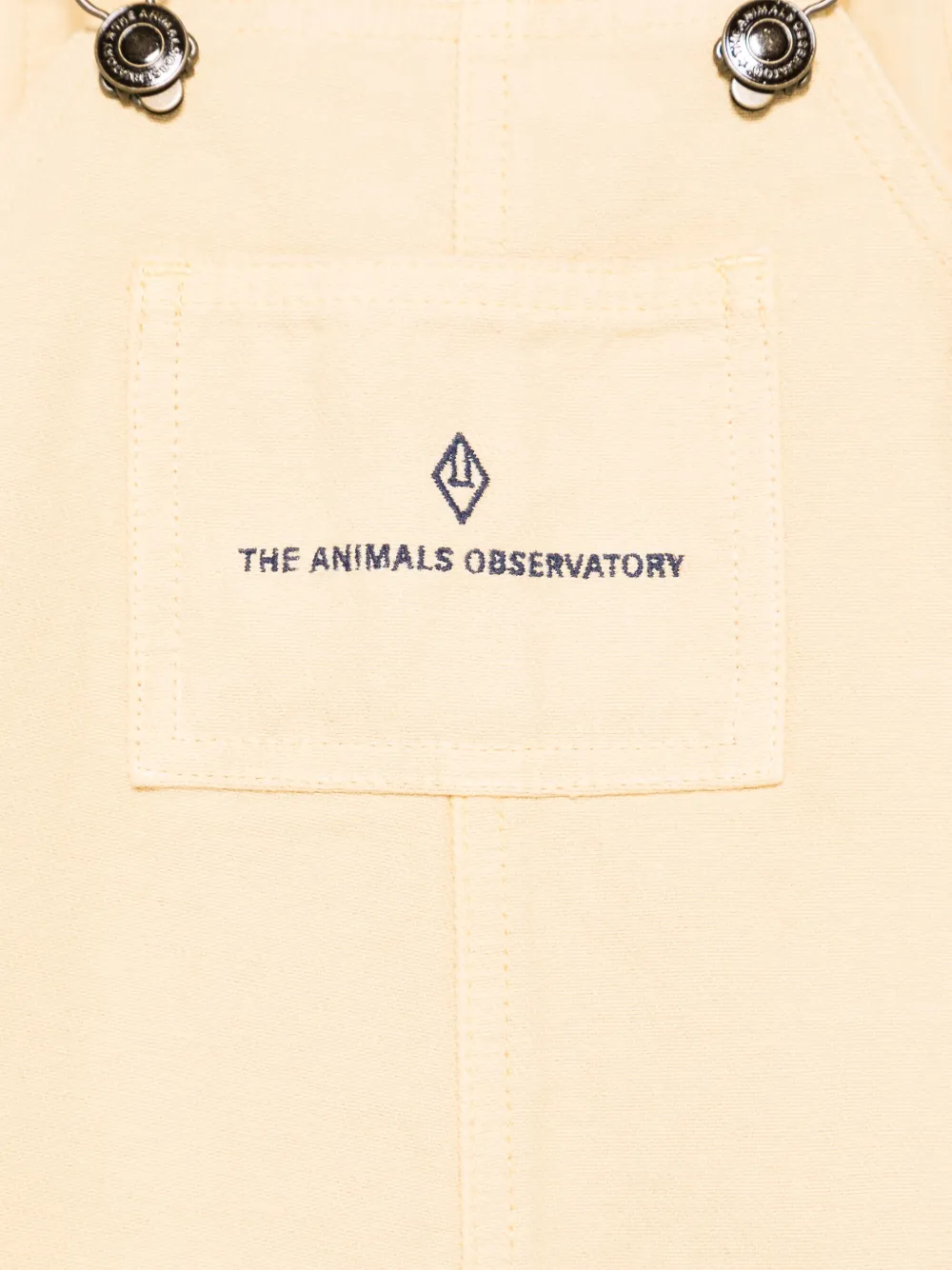 The Animals Observatory Tuinbroek met geborduurd logo Beige