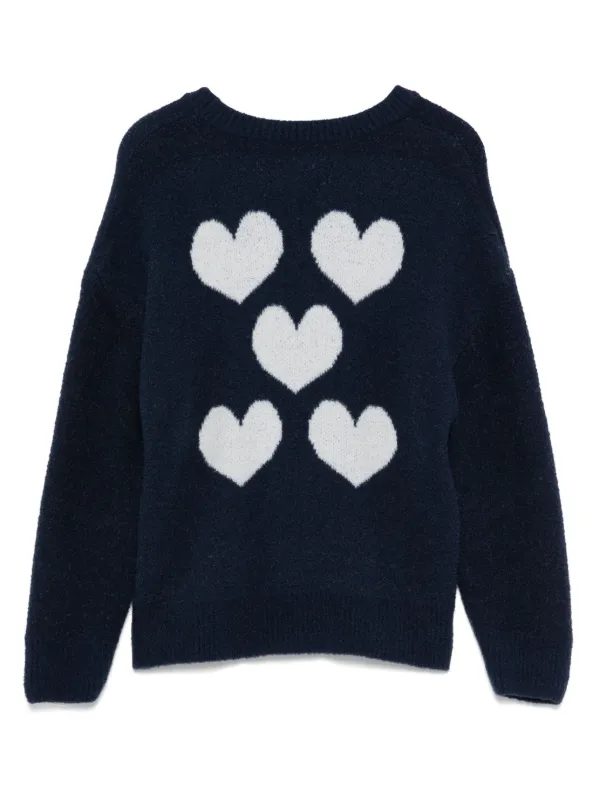 The Animals Observatory heart-motif Cardigan | Blue | FARFETCH