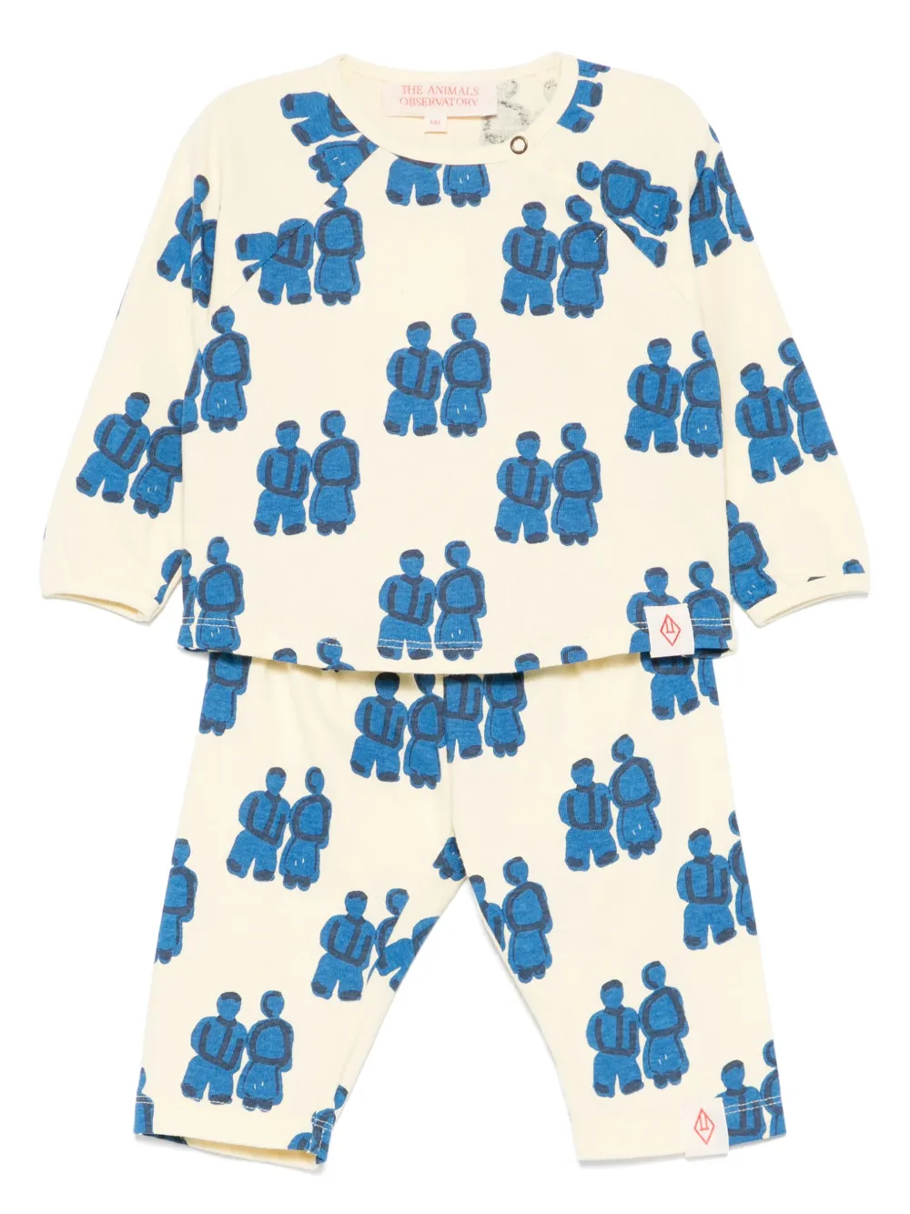 The Animals Observatory Set T-shirt e leggings con stampa grafica - Giallo