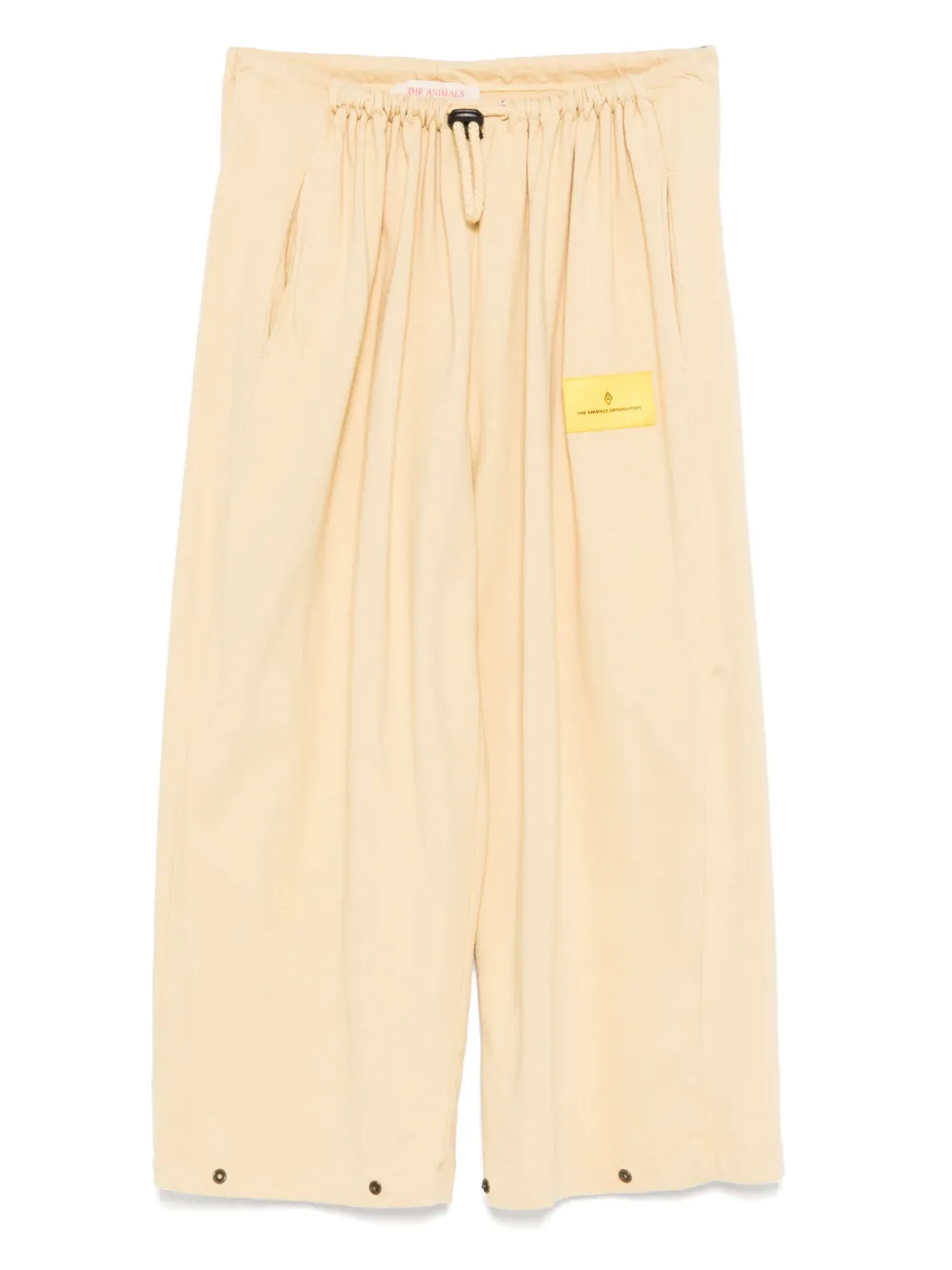 The Animals Observatory logo-patch wide-leg trousers | Neutrals | Image 1