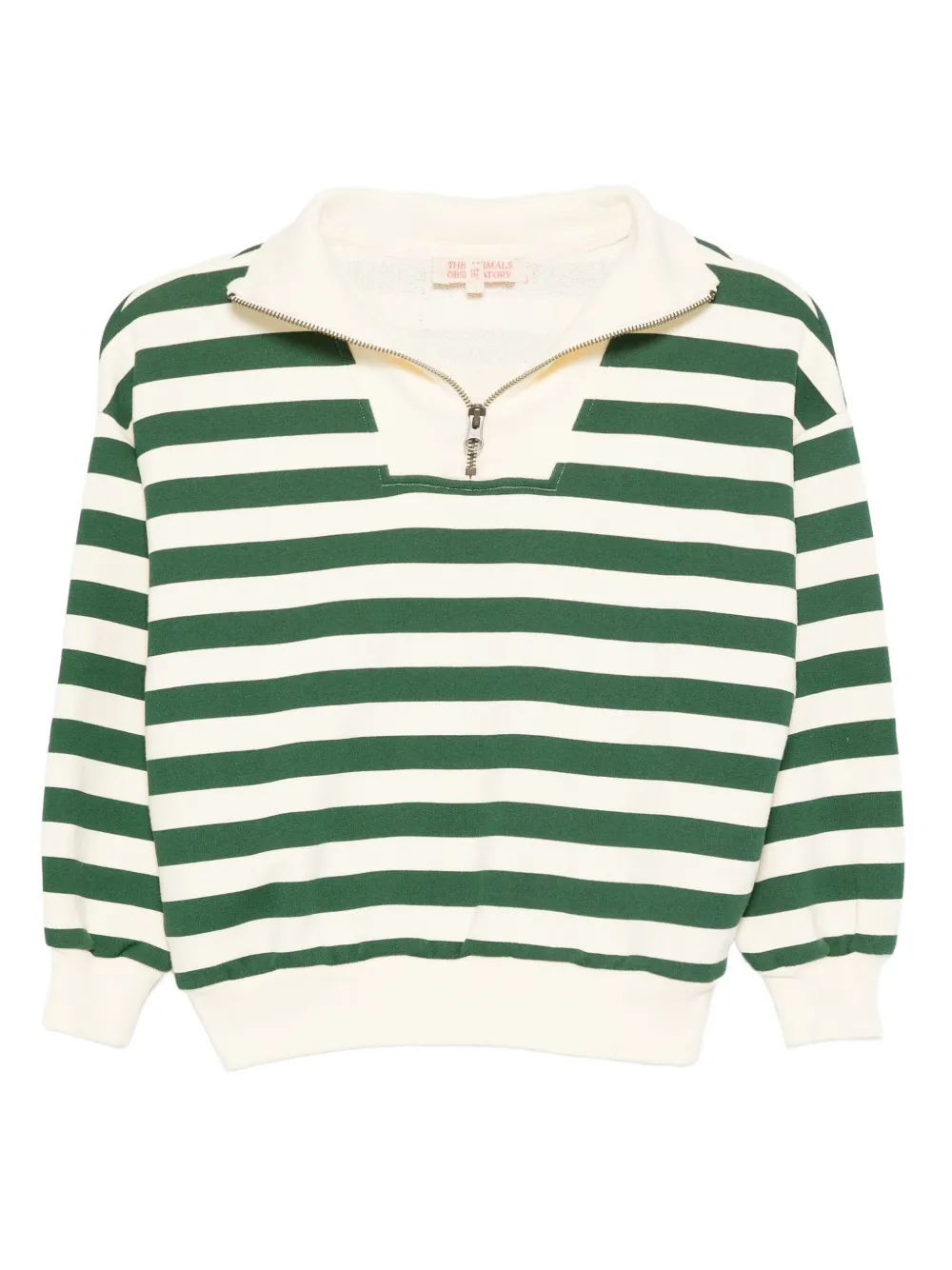The Animals Observatory striped sweatshirt | Green | Image 1