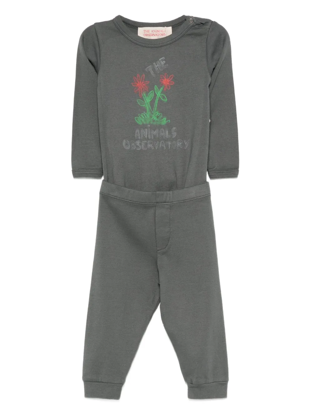 The Animals Observatory logo-print tracksuit set | Grey | Image 1