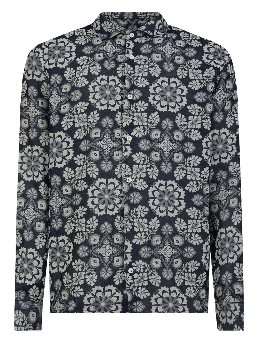 GAZZARRINI X MICHELE FRANZESE floral-print button-up shirt | Black | Image 1