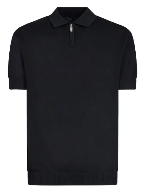 GAZZARRINI X MICHELE FRANZESE ribbed half-zip polo shirt