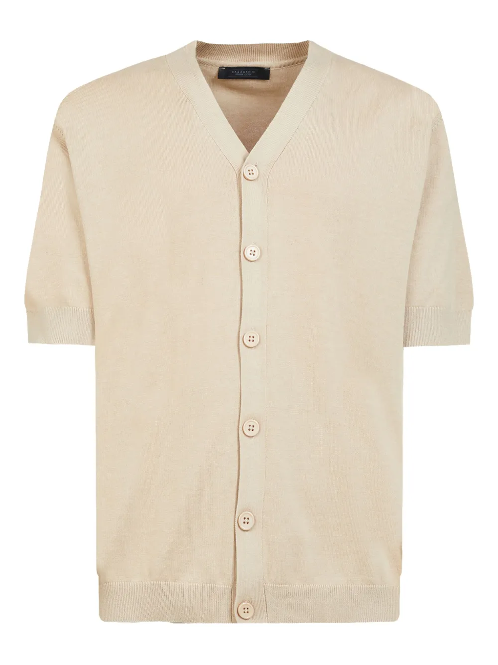 GAZZARRINI X MICHELE FRANZESE short-sleeve V-neck shirt | Neutrals | Image 1