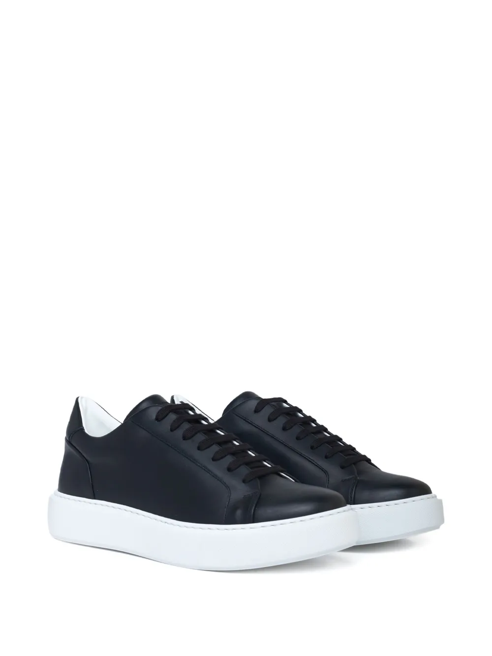 GAZZARRINI X MICHELE FRANZESE leather low-top sneakers Black