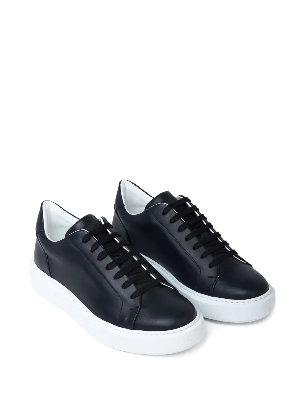 GAZZARRINI X MICHELE FRANZESE leather low-top sneakers Black
