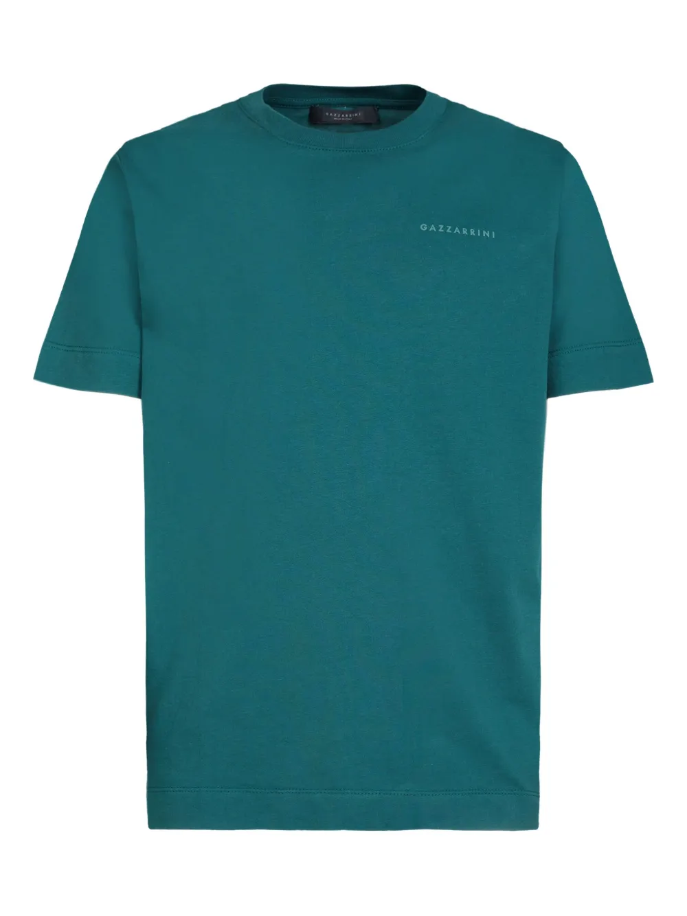 GAZZARRINI X MICHELE FRANZESE logo-print crew-neck T-shirt | Green | Image 1