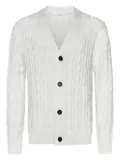Cruciani cable-knit cardigan - White
