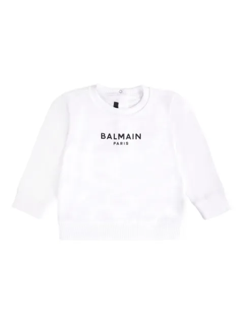 Balmain Kids sudadera con logo estampado