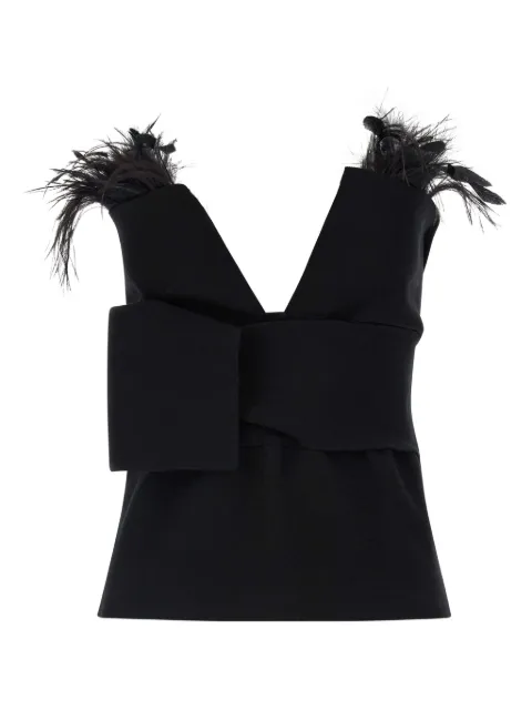 Alberta Ferretti feather bow top