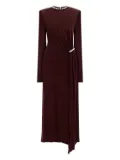 David Koma embellished side-split midi dress - Red