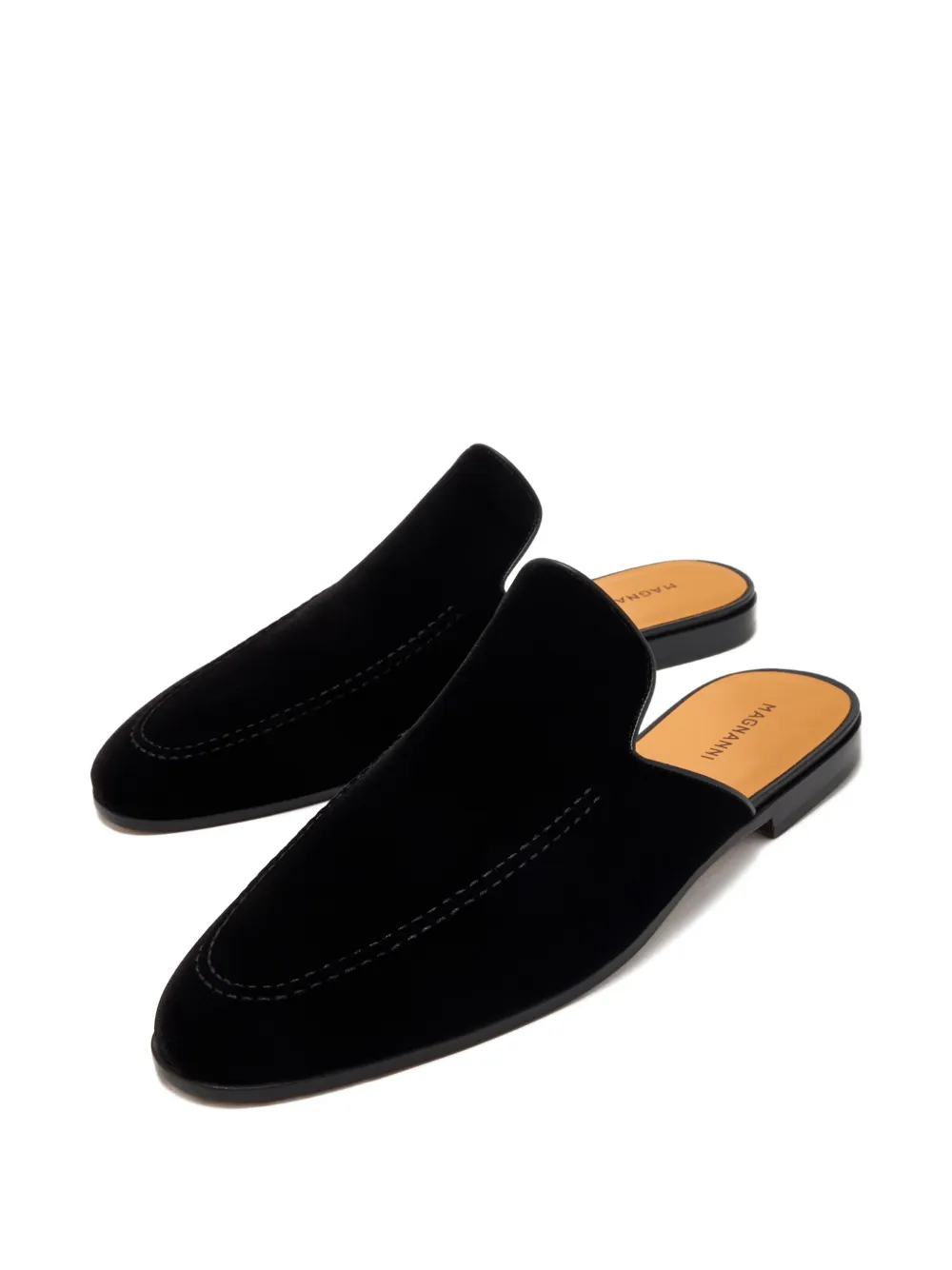Magnanni open-back suede loafers Black