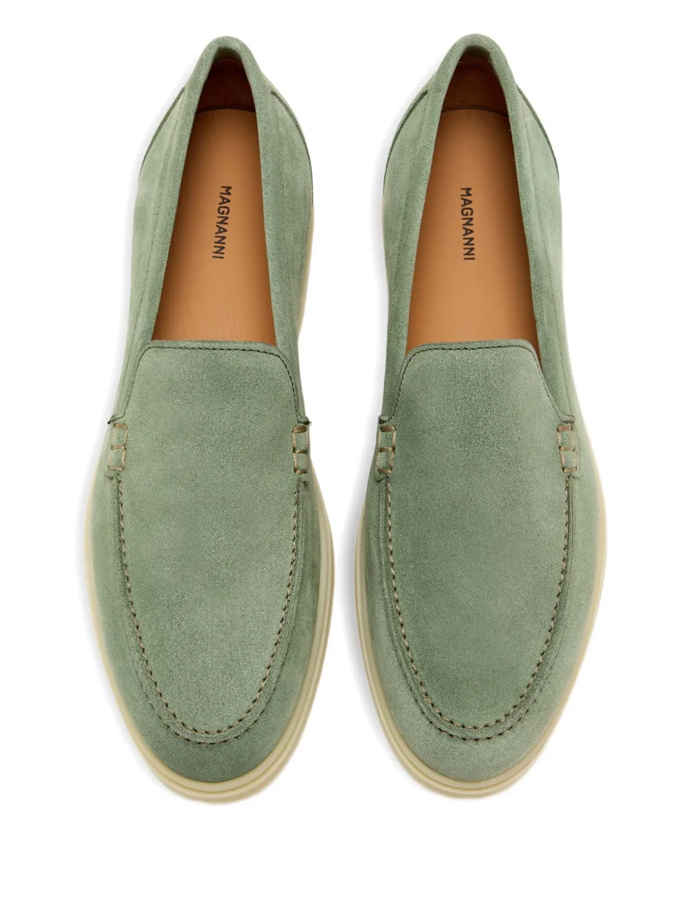 Magnanni Sophie suede loafers Green
