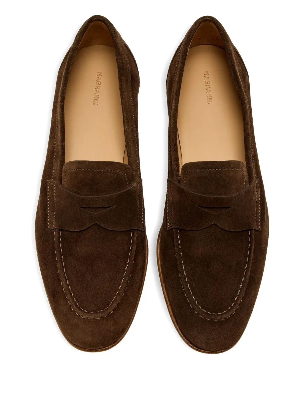 Magnanni suede loafers Brown