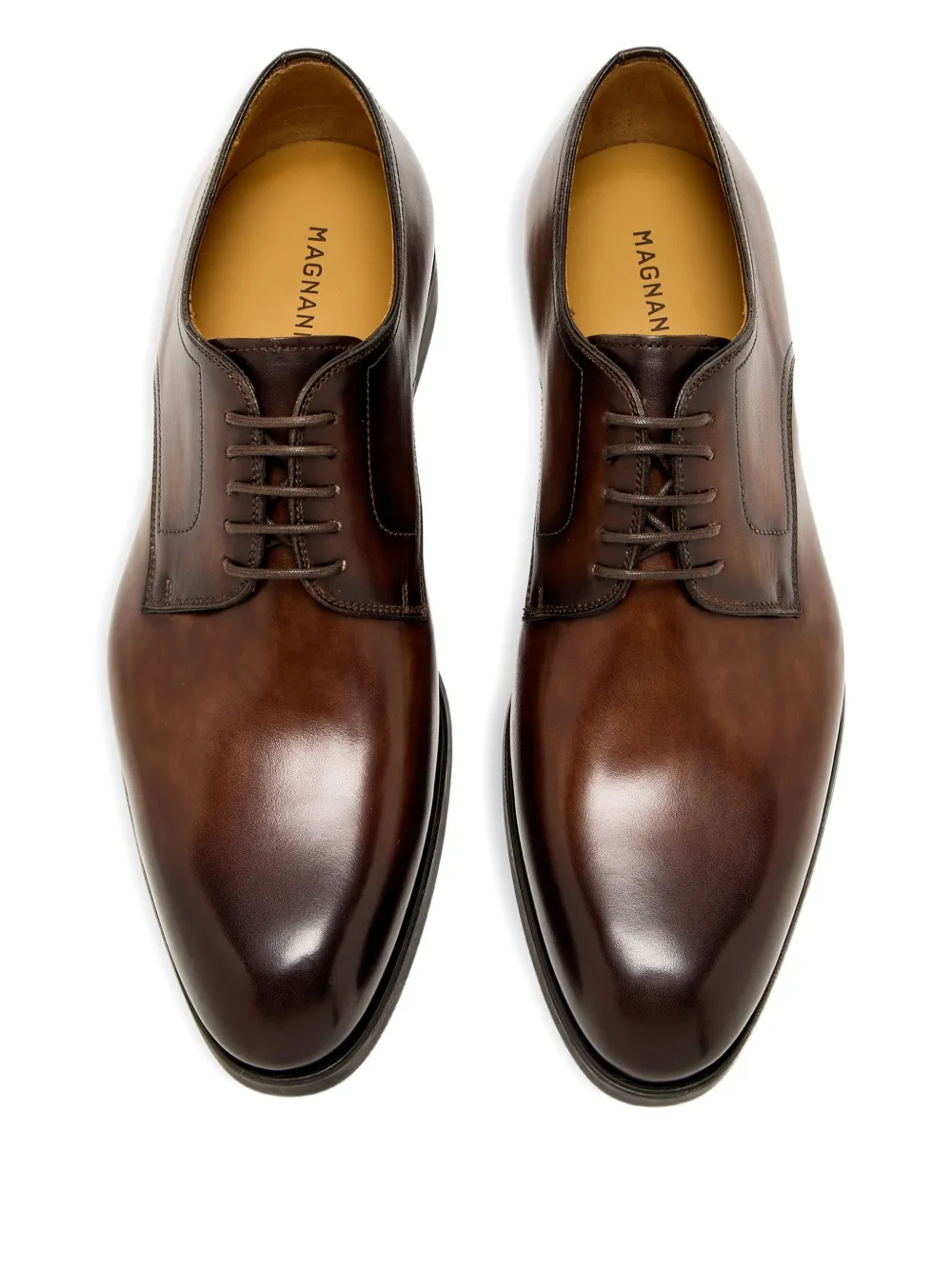 Magnanni leather lace-up derby shoes Brown