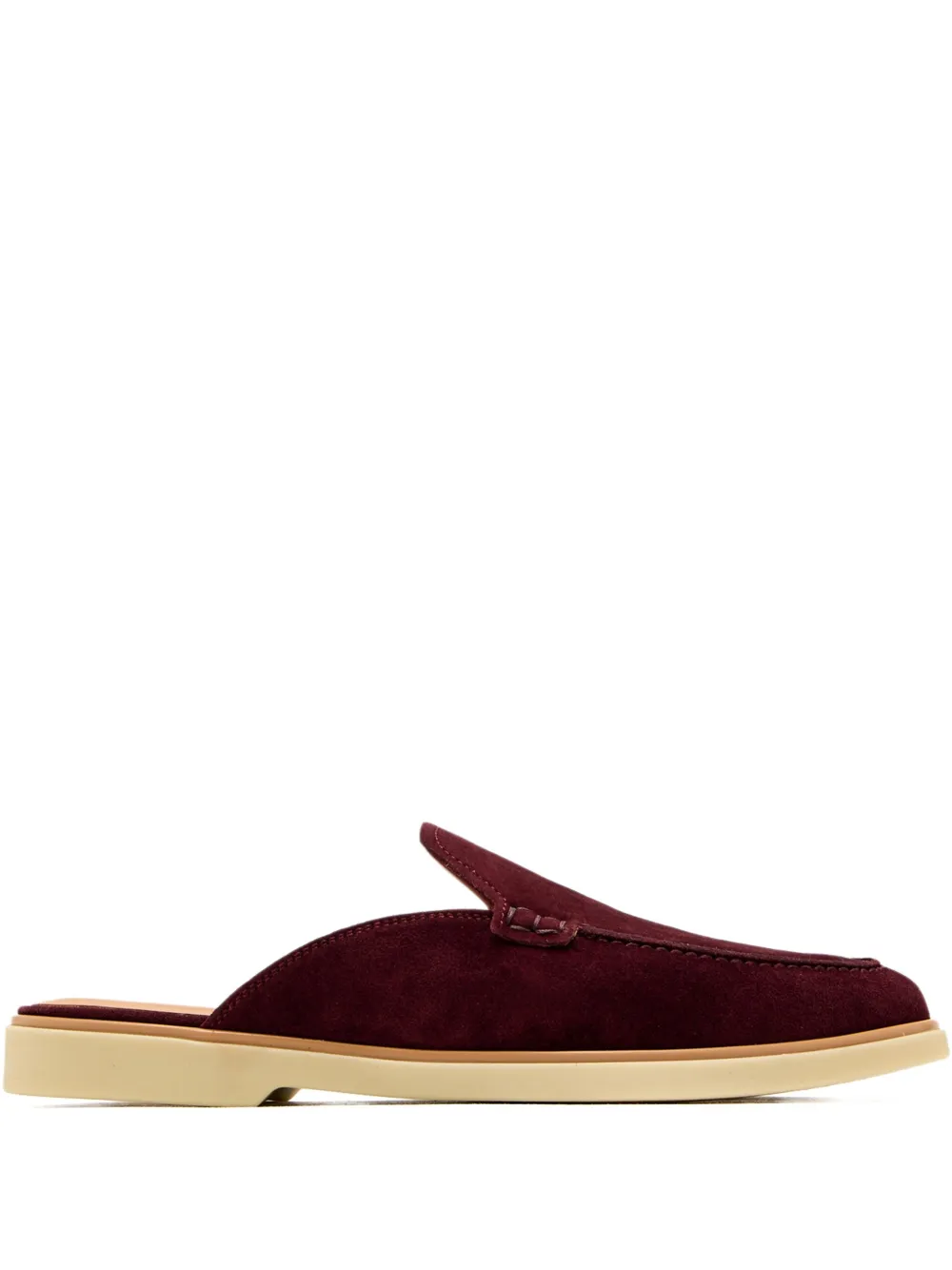 Magnanni Suede-leather Flat Mules In Red