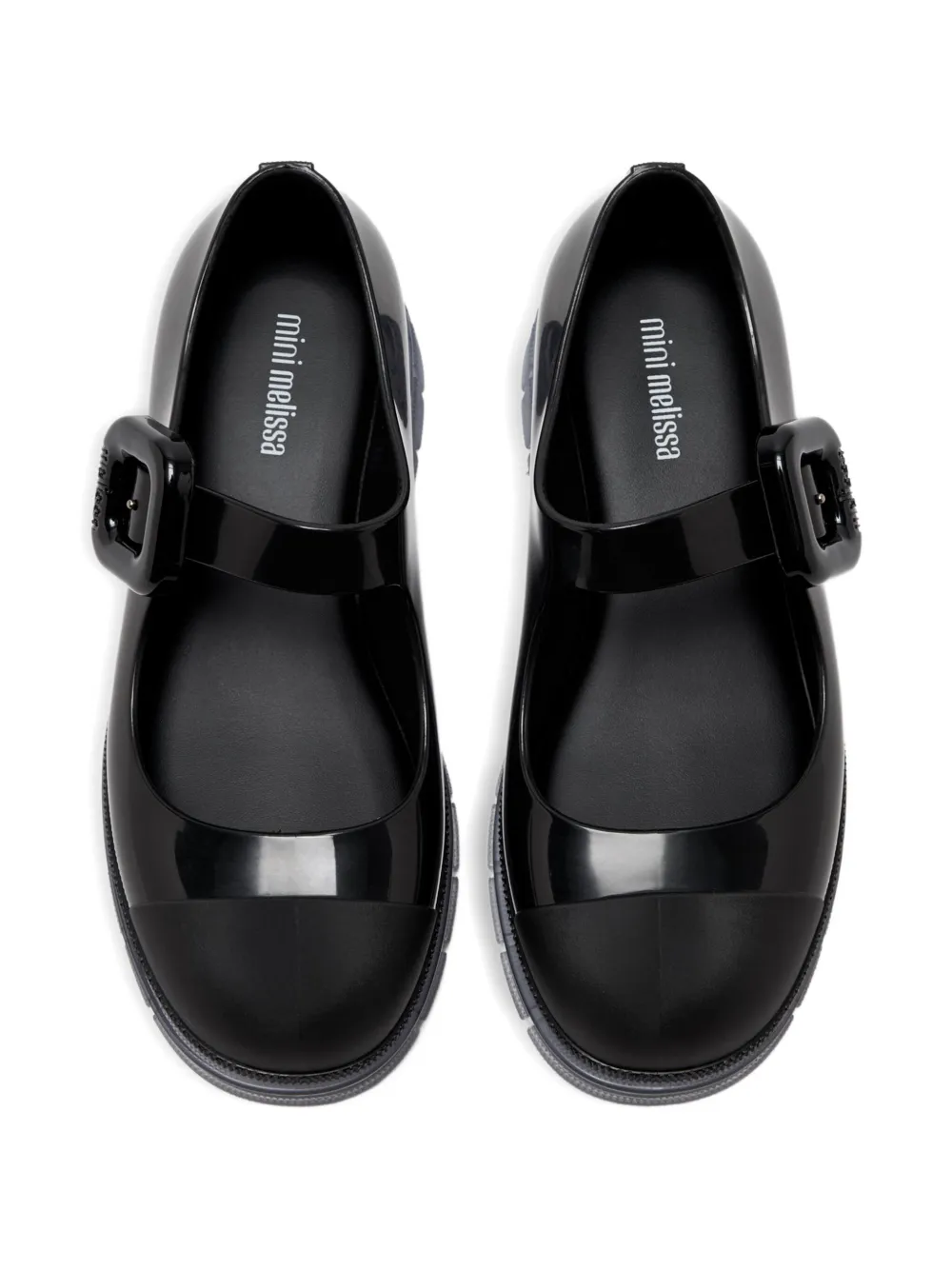 Mini Melissa Ballerina's met gespdetail Zwart