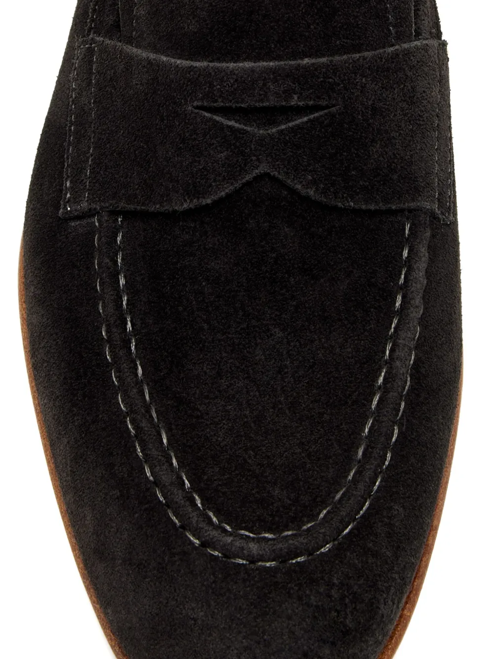 Magnanni suede-leather penny loafers Black