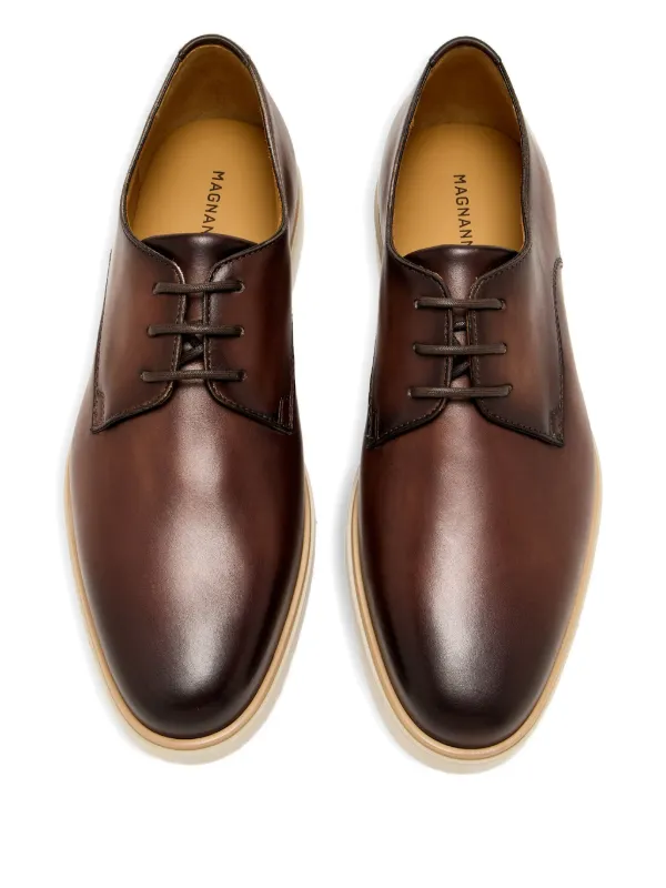 Magnanni Leather Derby Shoes | Brown | FARFETCH display picture 3