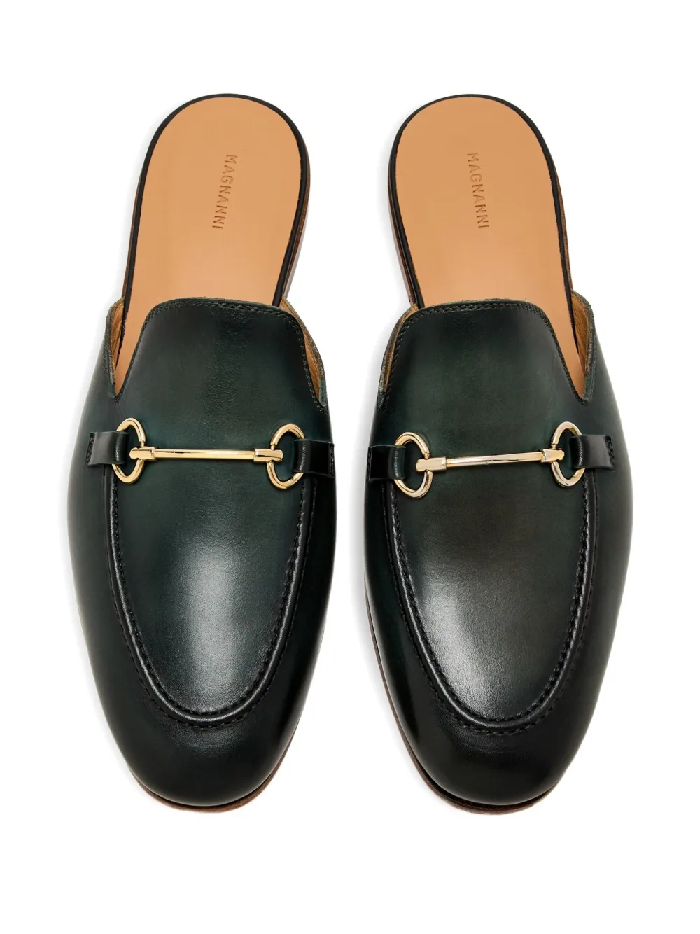 Magnanni leather mules Green