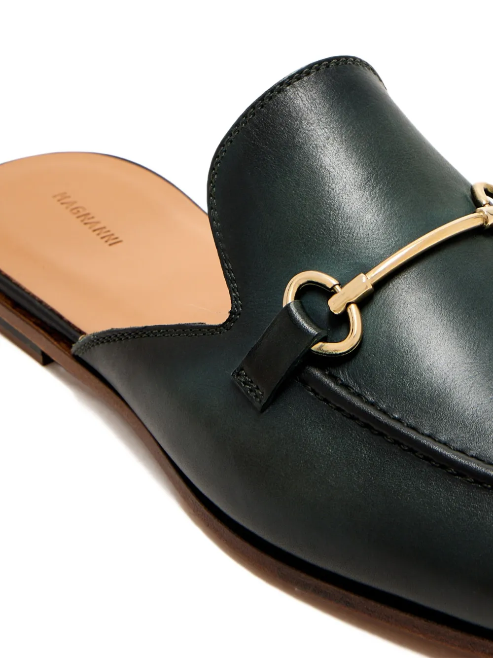 Magnanni leather mules Green