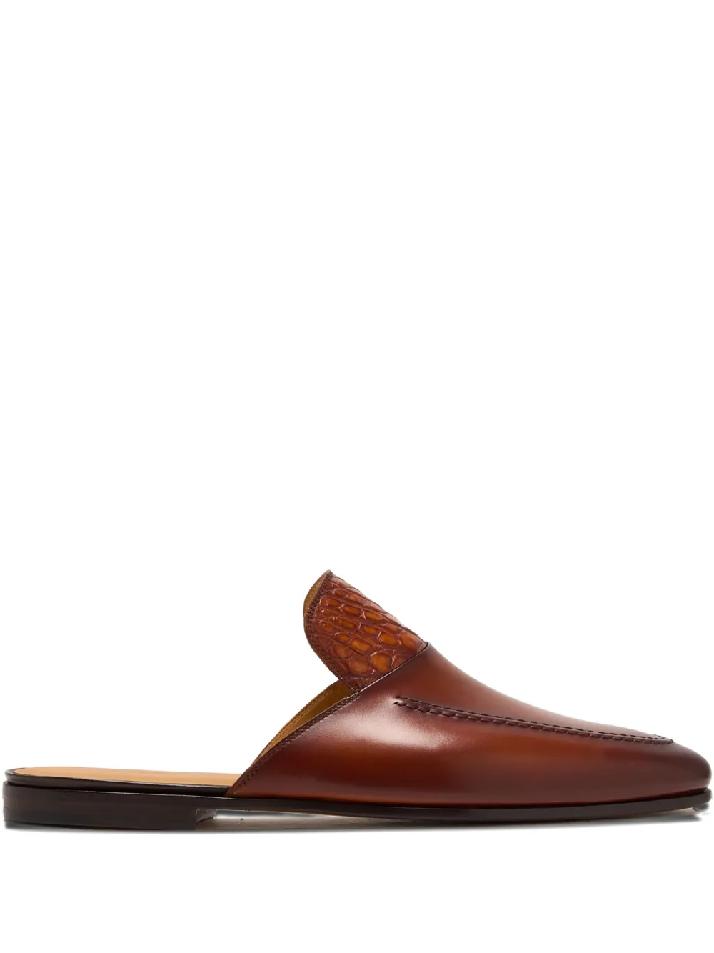 Magnanni woven leather loafers Brown
