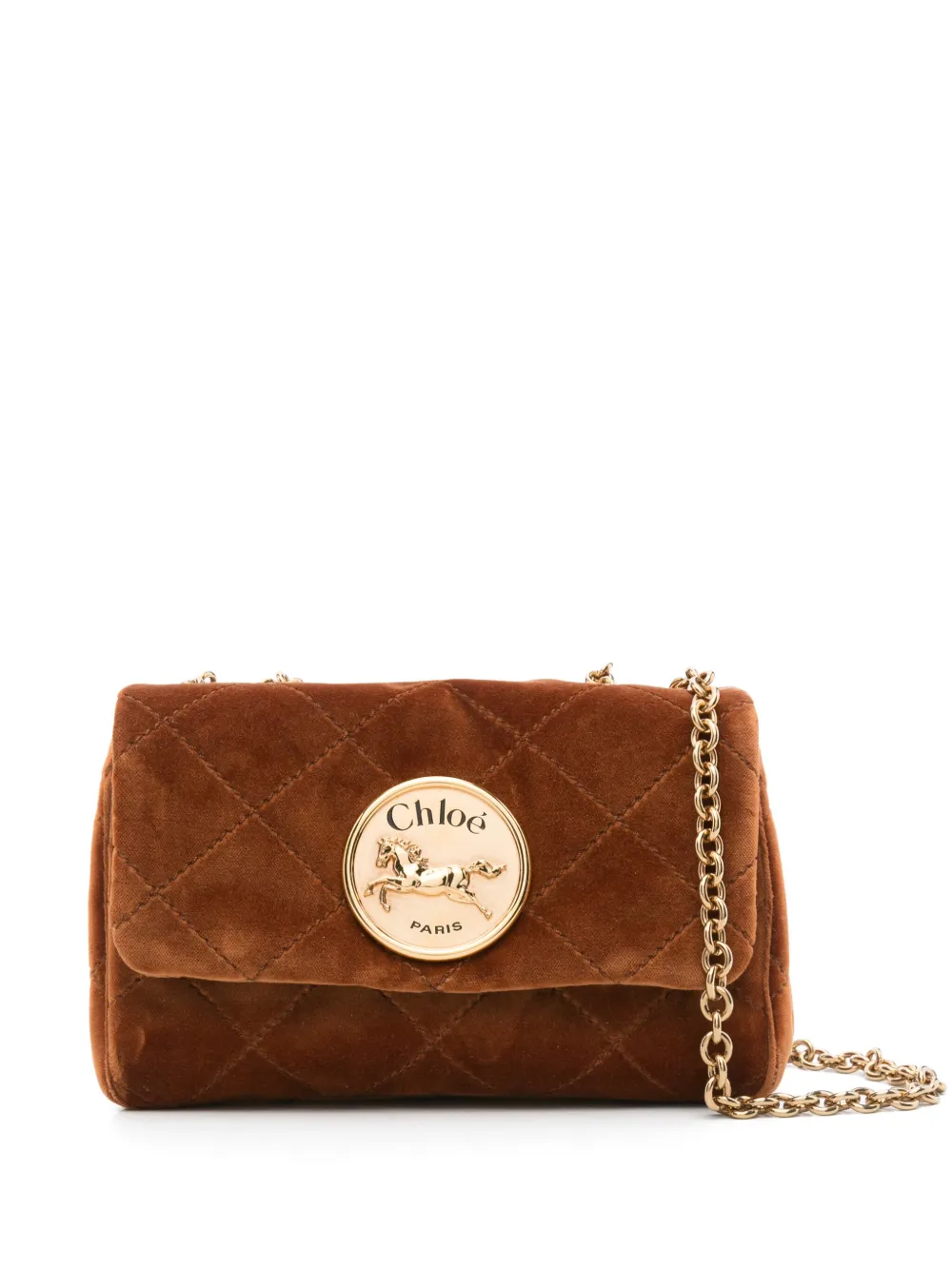 Chloé Heritage leren crossbodytas Bruin