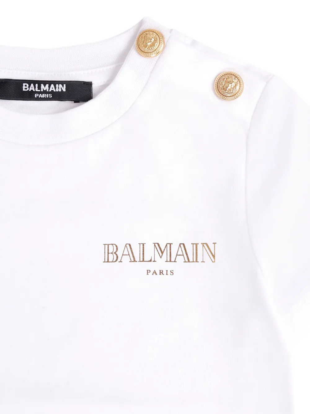 Balmain Kids T-shirt met logoprint Wit