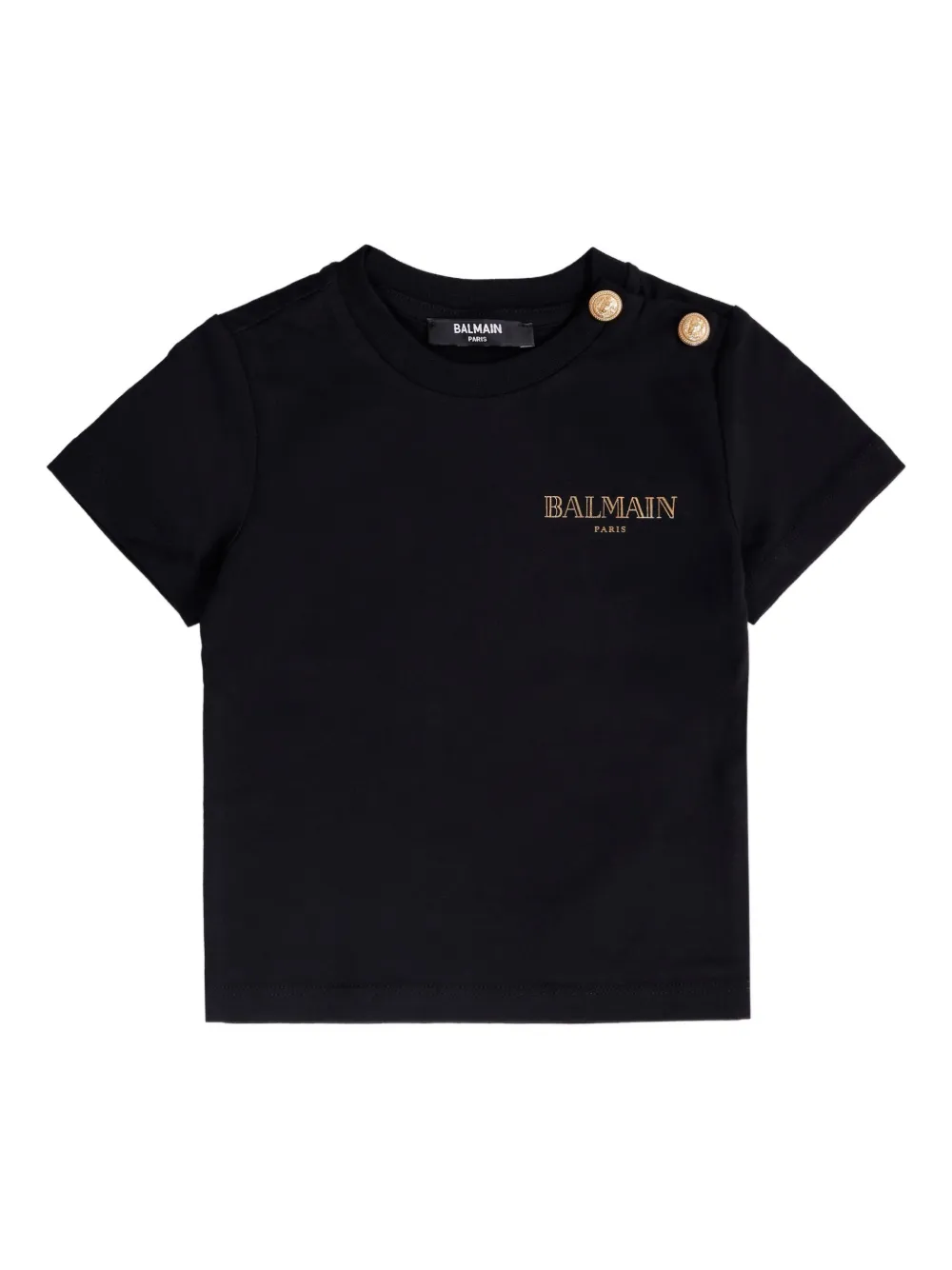 Balmain Kids T-shirt verfraaid met logo Zwart