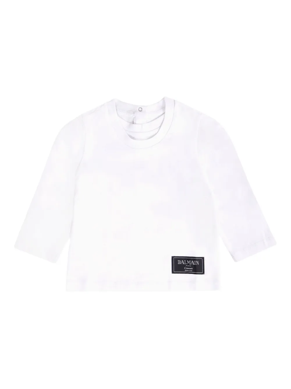 Balmain Kids T-shirt met logopatch Wit