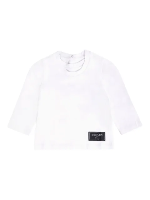Balmain Kids logo-patch T-shirt