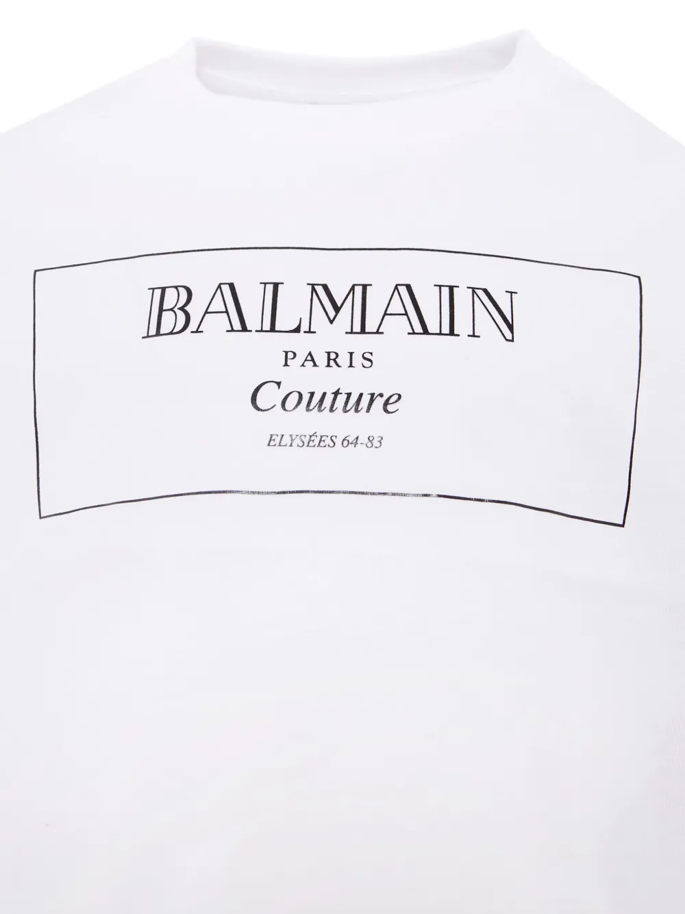 Shop Balmain Logo-print Cropped T-shirt
