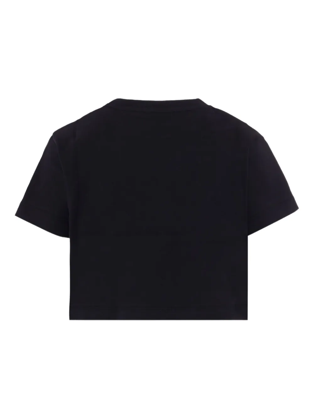 Shop Balmain Logo-printed Cropped T-shirt
