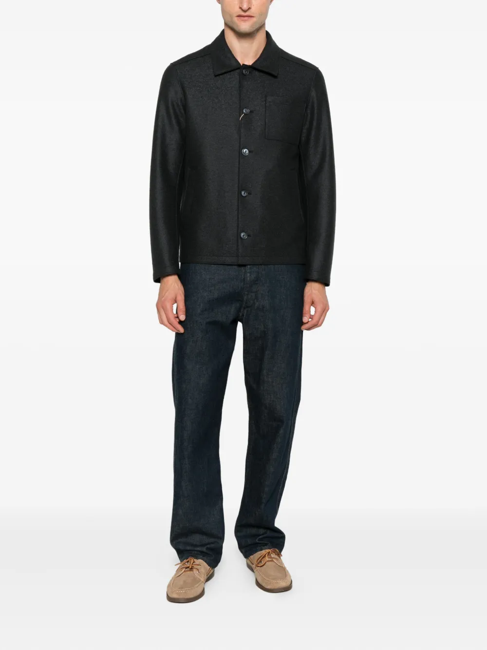 Herno button-fastening patch-pocket jacket | Shirt Jackets | Image 2