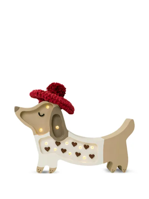 Little Lights heart-pattern dachshund lamp