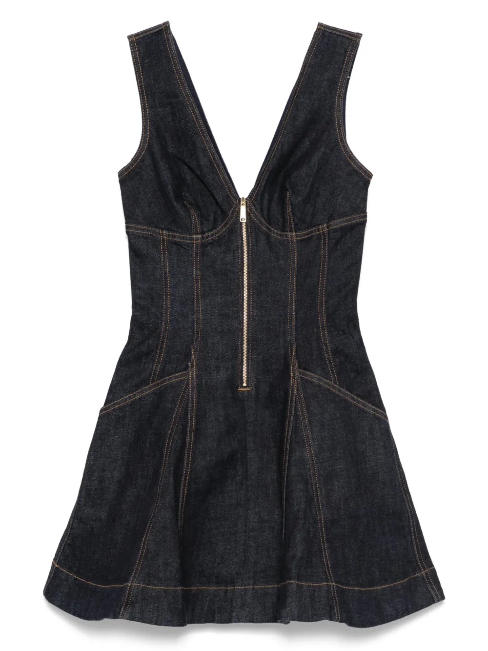 denim mini dress