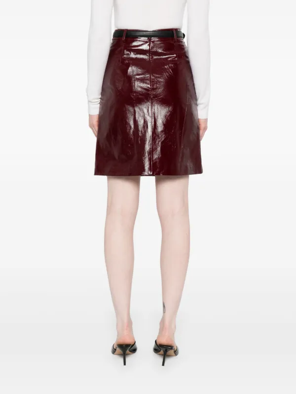 スカート SELF PORTRAIT Leather skirt Self-Portrait Leather Skirt | Red | FARFETCH