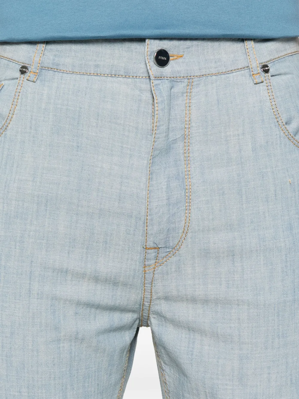 FENDI Jeans van katoenblend Blauw
