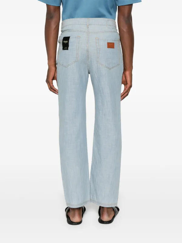 FENDI cotton-blend Jeans | Blue | FARFETCH