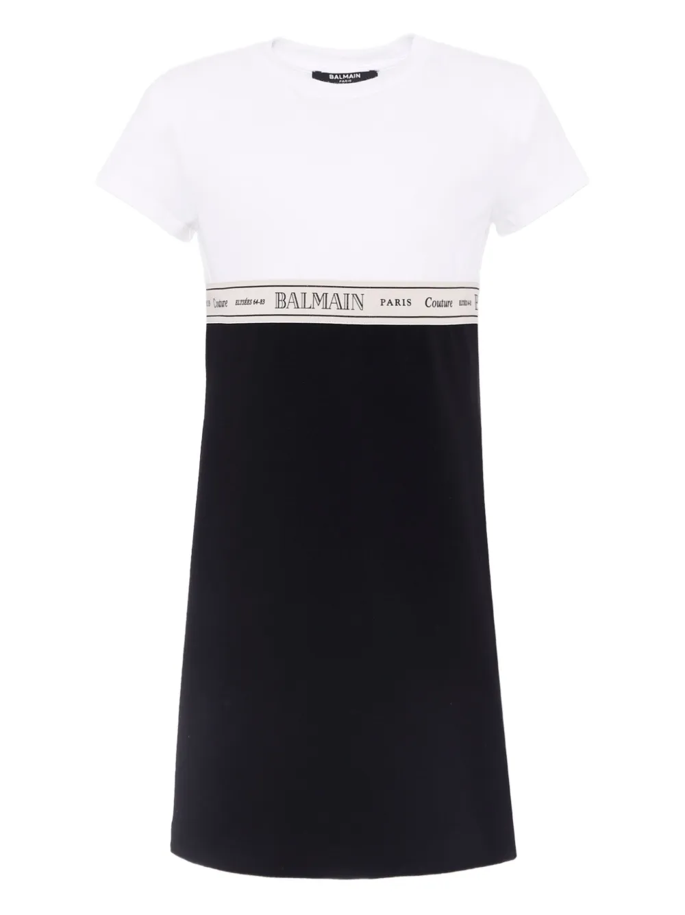Balmain Kids Jurk met colourblocking en logoband Zwart