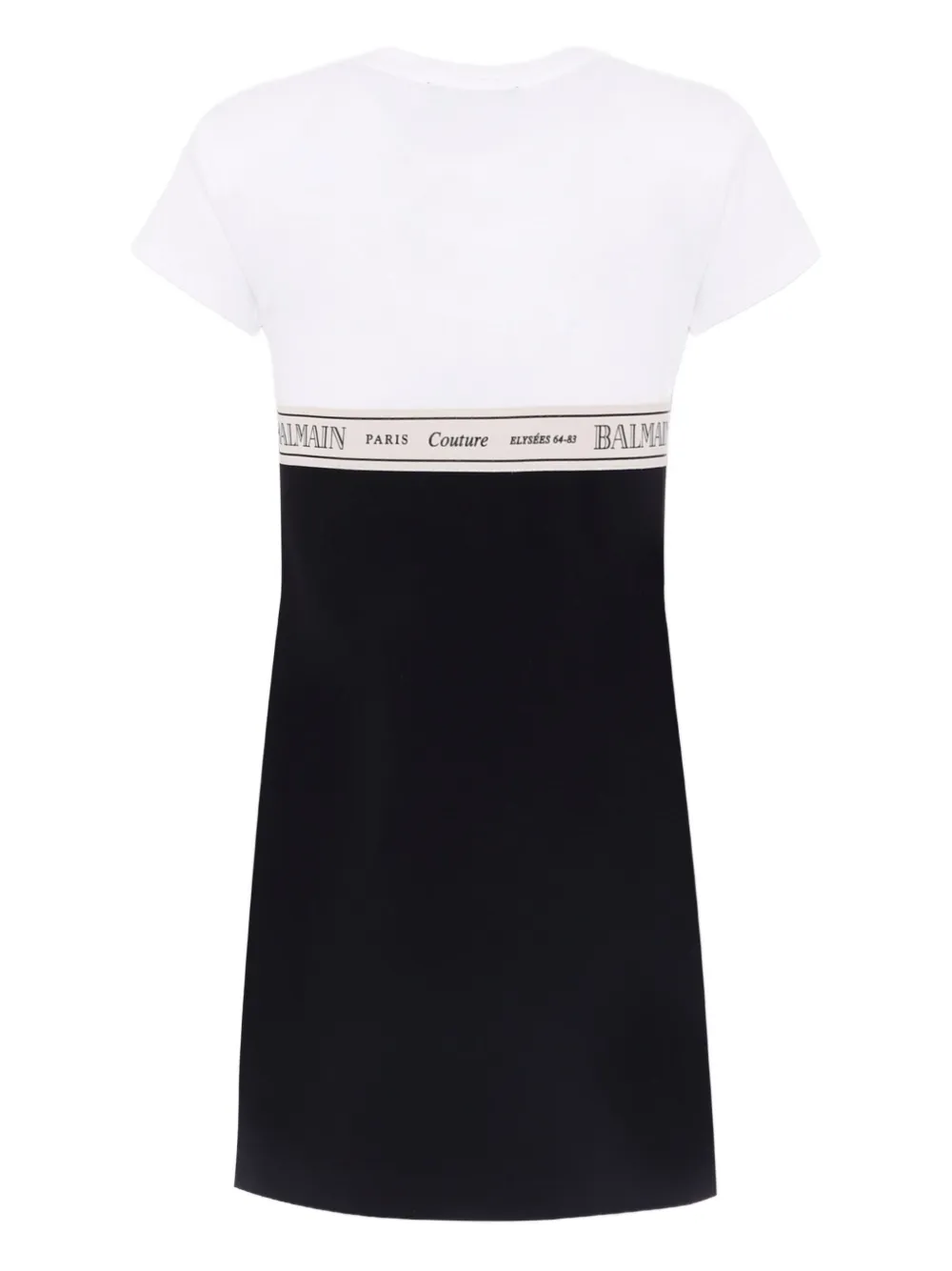Balmain Kids Jurk met colourblocking en logoband Zwart