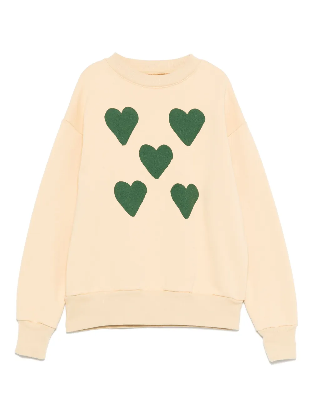 The Animals Observatory heart-motif sweatshirt | Neutrals | Image 1