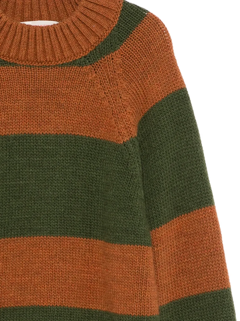 Striped Logo-Patch Sweater