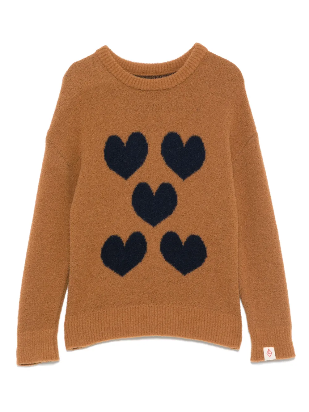 The Animals Observatory heart-motif sweatshirt | Brown | Image 1