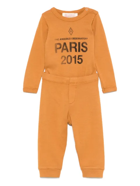The Animals Observatory logo-print baby set