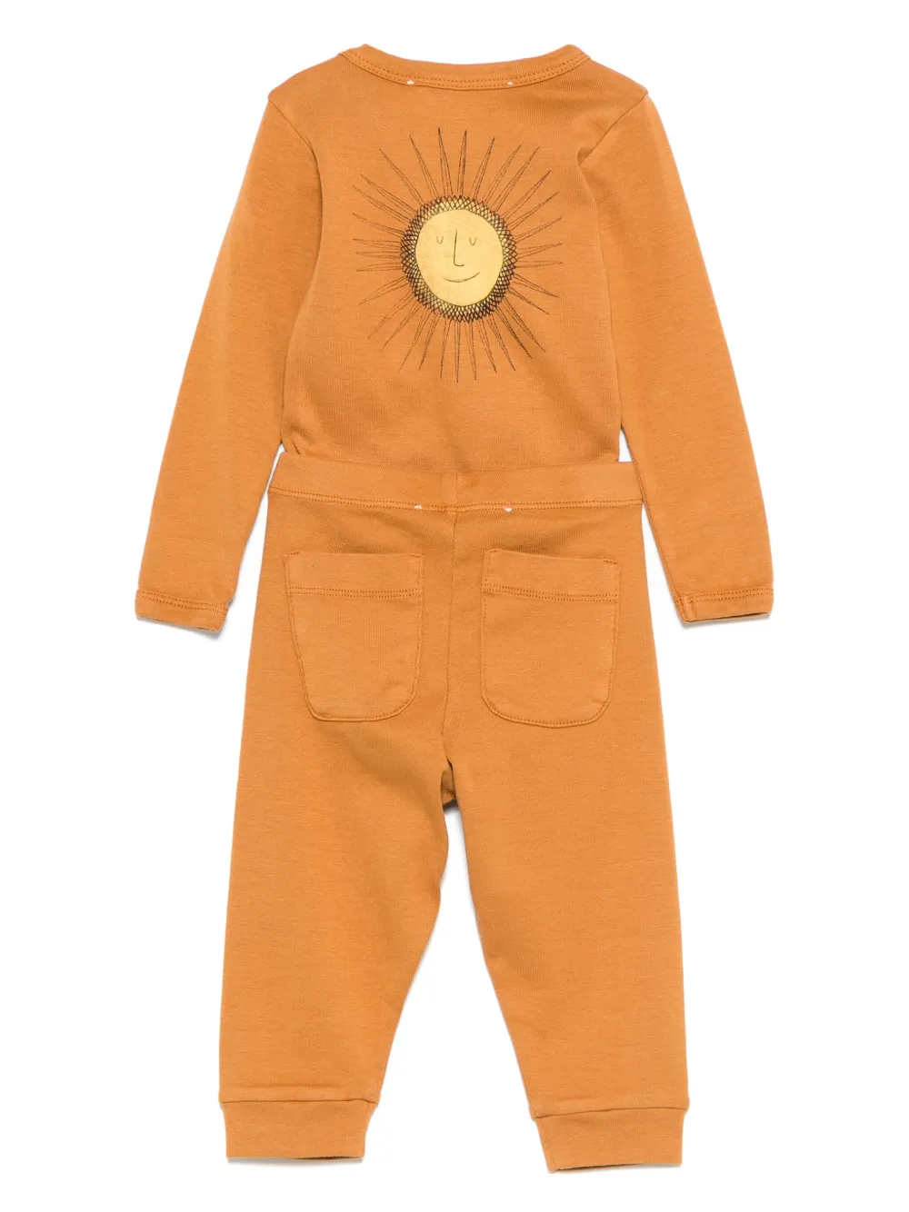 The Animals Observatory Romper en slabbetje met logo - Bruin